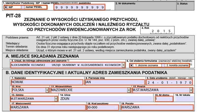 Druk PIT-28 zerowy — jak wypełnić i pobrać wzór